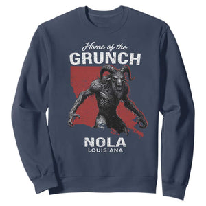 Home Of The Grunch Nola Louisiana Sweatshirt New Orleans Urban Legend TS11 Navy Print Your Wear