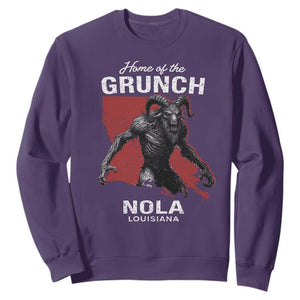 Home Of The Grunch Nola Louisiana Sweatshirt New Orleans Urban Legend TS11 Purple Print Your Wear