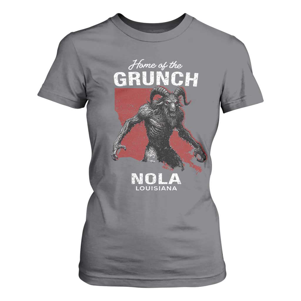 Home Of The Grunch Nola Louisiana T Shirt For Women New Orleans Urban Legend TS11 Charcoal Print Your Wear