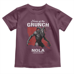 Home Of The Grunch Nola Louisiana Toddler T Shirt New Orleans Urban Legend TS11 Maroon Print Your Wear
