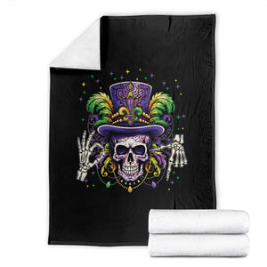 Mardi Gras Skull 67 Six Seven Meme New Orleans Witch Doctor Voodoo Throw Blanket TS11 Black Print Your Wear