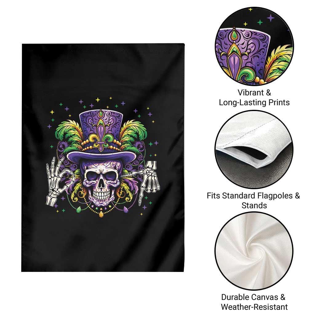 Mardi Gras Skull 67 Six Seven Meme New Orleans Witch Doctor Voodoo Garden Flag TS11 Print Your Wear