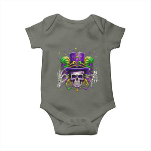 Mardi Gras Skull 67 Six Seven Meme New Orleans Witch Doctor Voodoo Baby Onesie TS11 Military Green Print Your Wear