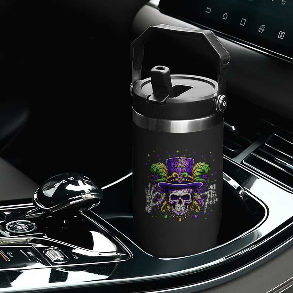 Mardi Gras Skull 67 Six Seven Meme New Orleans Witch Doctor Voodoo Flip Straw Tumbler TS11 Print Your Wear