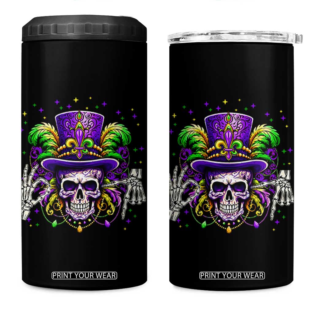 Mardi Gras Skull 67 Six Seven Meme New Orleans Witch Doctor Voodoo 4 in 1 Can Cooler Tumbler TS11 One Size: 16 oz Black Print Your Wear