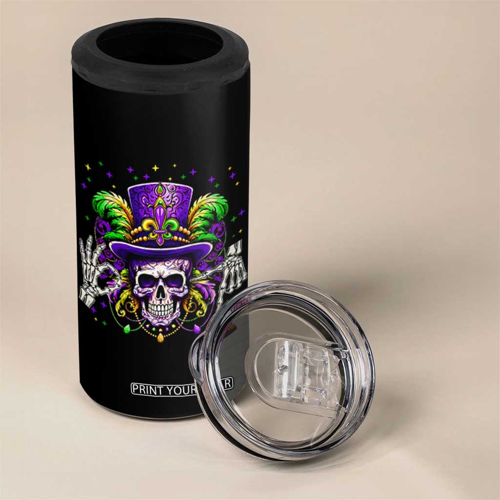 Mardi Gras Skull 67 Six Seven Meme New Orleans Witch Doctor Voodoo 4 in 1 Can Cooler Tumbler TS11 Print Your Wear