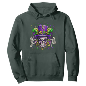 Mardi Gras Skull 67 Six Seven Meme New Orleans Witch Doctor Voodoo Hoodie TS11 Dark Forest Green Print Your Wear