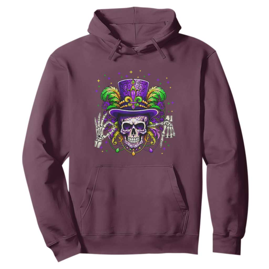 Mardi Gras Skull 67 Six Seven Meme New Orleans Witch Doctor Voodoo Hoodie TS11 Maroon Print Your Wear