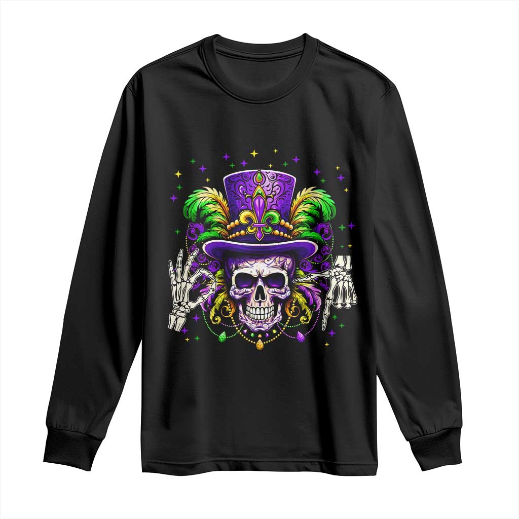 Mardi Gras Skull 67 Six Seven Meme New Orleans Witch Doctor Voodoo Long Sleeve Shirt TS11 Black Print Your Wear