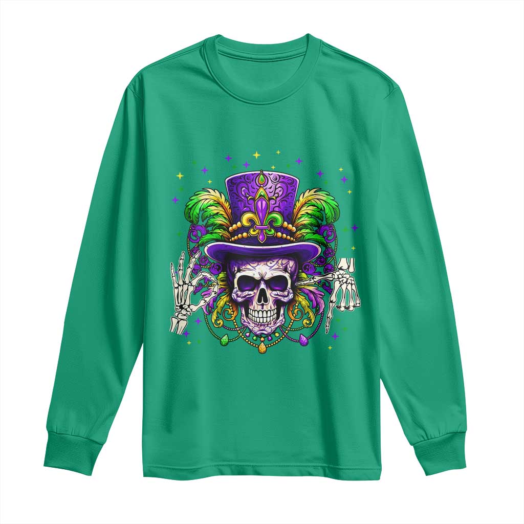 Mardi Gras Skull 67 Six Seven Meme New Orleans Witch Doctor Voodoo Long Sleeve Shirt TS11 Irish Green Print Your Wear