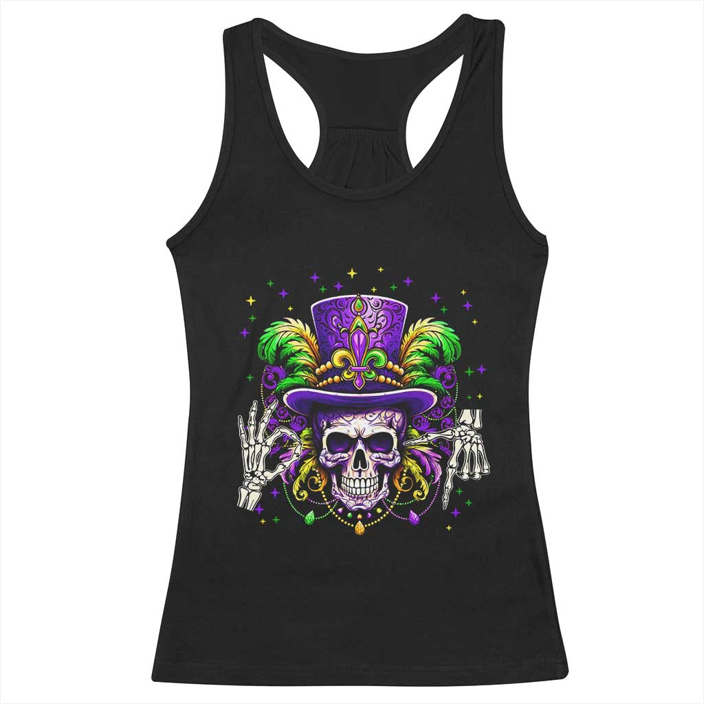 Mardi Gras Skull 67 Six Seven Meme New Orleans Witch Doctor Voodoo Racerback Tank Top TS11 Black Print Your Wear