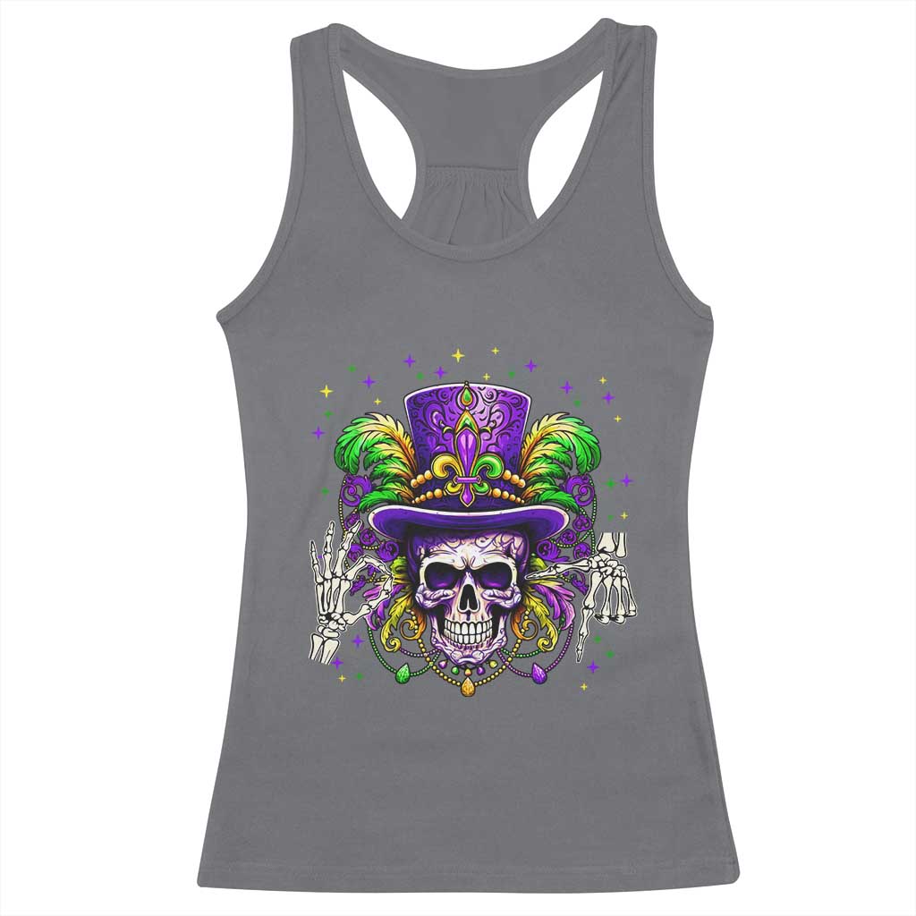 Mardi Gras Skull 67 Six Seven Meme New Orleans Witch Doctor Voodoo Racerback Tank Top TS11 Charcoal Print Your Wear