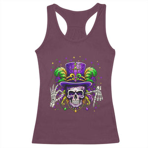 Mardi Gras Skull 67 Six Seven Meme New Orleans Witch Doctor Voodoo Racerback Tank Top TS11 Maroon Print Your Wear
