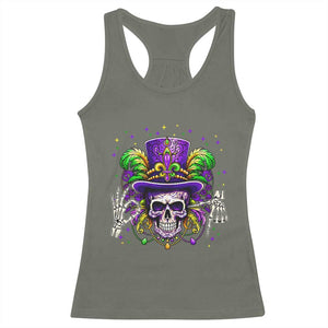 Mardi Gras Skull 67 Six Seven Meme New Orleans Witch Doctor Voodoo Racerback Tank Top TS11 Military Green Print Your Wear