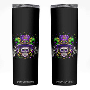 Mardi Gras Skull 67 Six Seven Meme New Orleans Witch Doctor Voodoo Skinny Tumbler TS11 Black Print Your Wear