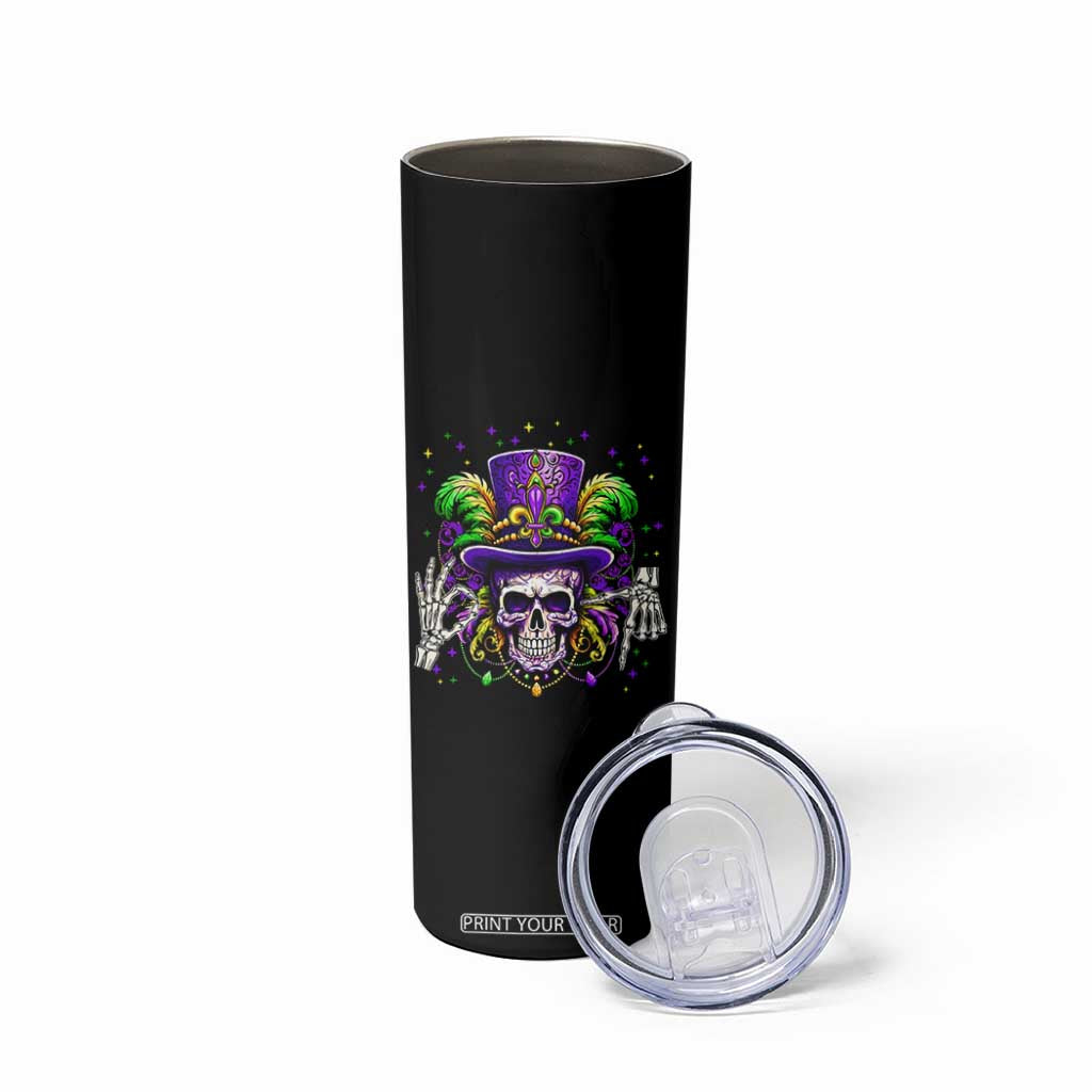 Mardi Gras Skull 67 Six Seven Meme New Orleans Witch Doctor Voodoo Skinny Tumbler TS11 Print Your Wear