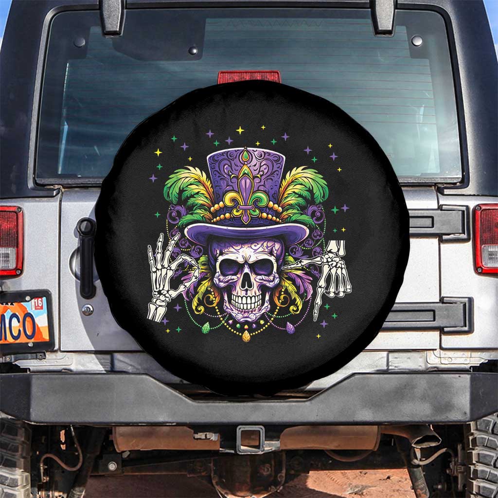 Mardi Gras Skull 67 Six Seven Meme New Orleans Witch Doctor Voodoo Spare Tire Cover TS11 No hole Black Print Your Wear