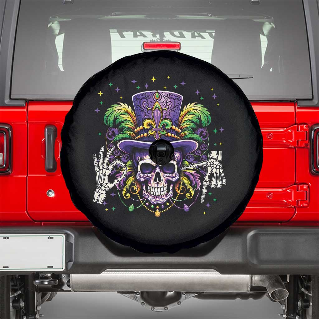 Mardi Gras Skull 67 Six Seven Meme New Orleans Witch Doctor Voodoo Spare Tire Cover TS11 Black Print Your Wear