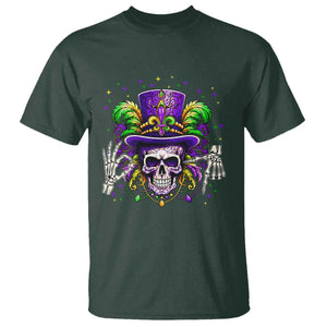 Mardi Gras Skull 67 Six Seven Meme New Orleans Witch Doctor Voodoo T Shirt TS11 Dark Forest Green Print Your Wear