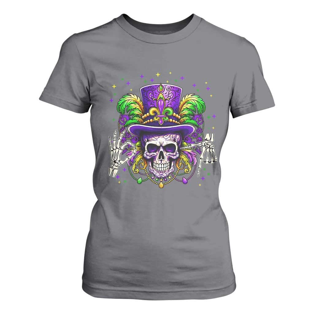 Mardi Gras Skull 67 Six Seven Meme New Orleans Witch Doctor Voodoo T Shirt For Women TS11 Charcoal Print Your Wear
