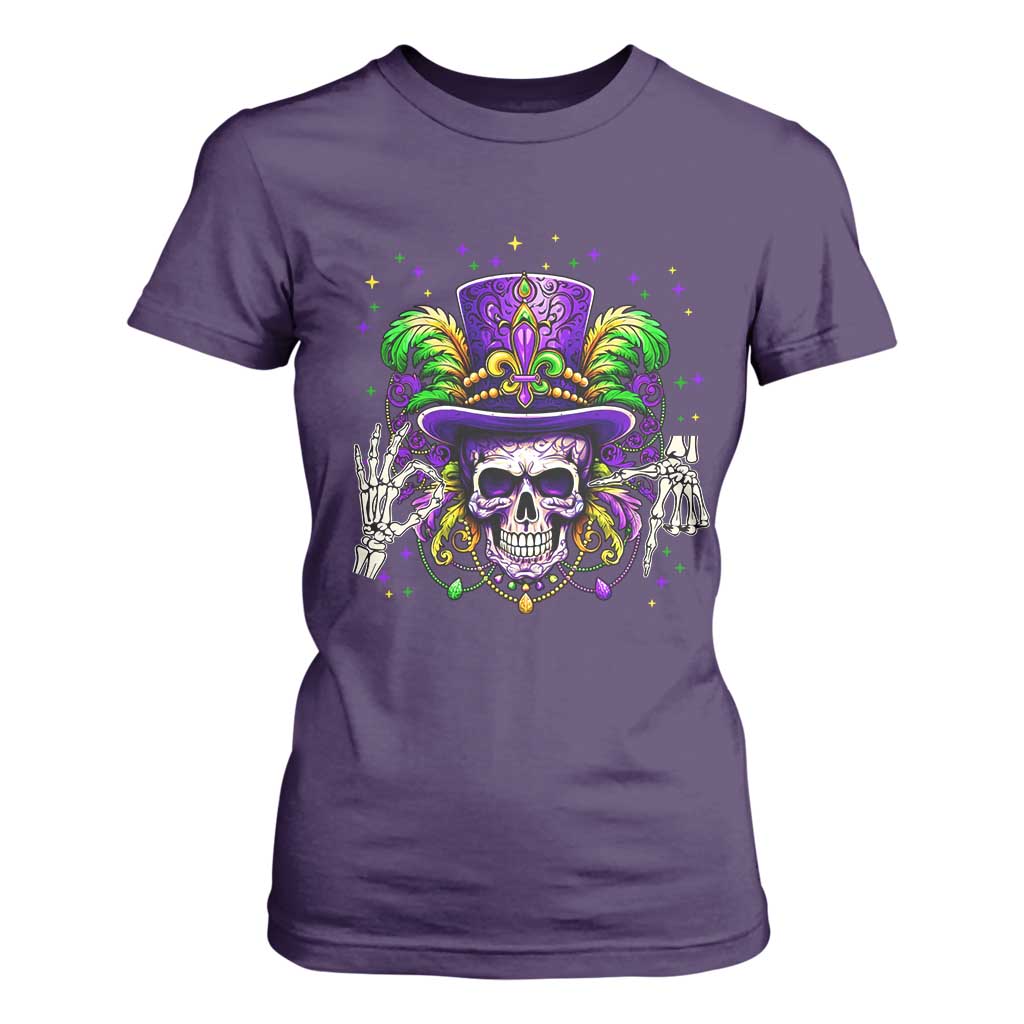 Mardi Gras Skull 67 Six Seven Meme New Orleans Witch Doctor Voodoo T Shirt For Women TS11 Purple Print Your Wear