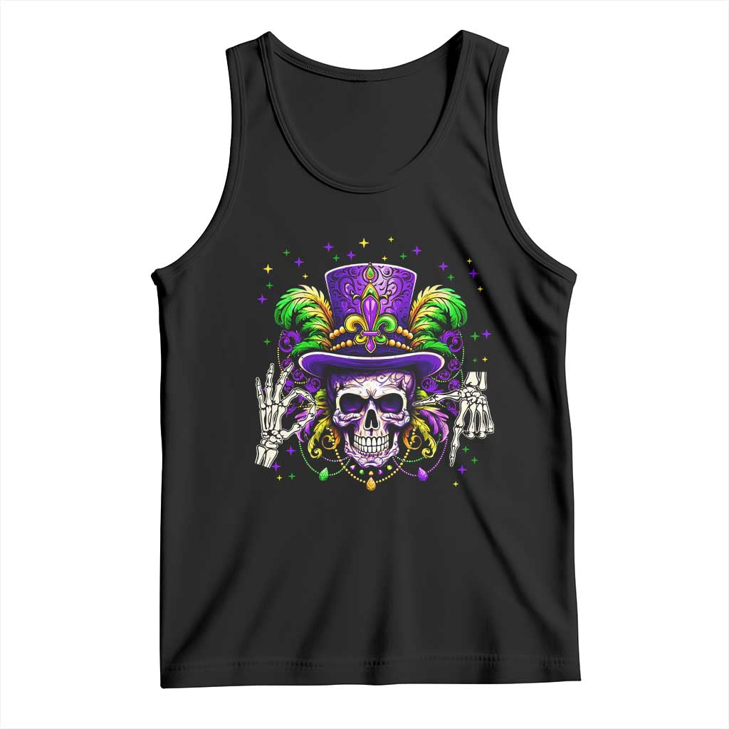 Mardi Gras Skull 67 Six Seven Meme New Orleans Witch Doctor Voodoo Tank Top TS11 Black Print Your Wear