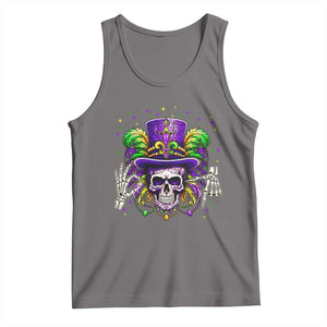Mardi Gras Skull 67 Six Seven Meme New Orleans Witch Doctor Voodoo Tank Top TS11 Deep Heather Print Your Wear