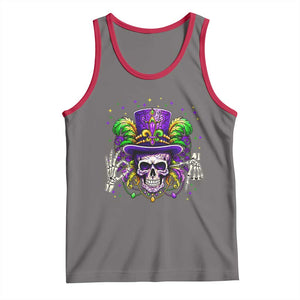 Mardi Gras Skull 67 Six Seven Meme New Orleans Witch Doctor Voodoo Tank Top TS11 Deep Heather Red Print Your Wear