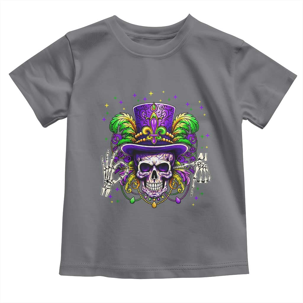 Mardi Gras Skull 67 Six Seven Meme New Orleans Witch Doctor Voodoo Toddler T Shirt TS11 Charcoal Print Your Wear