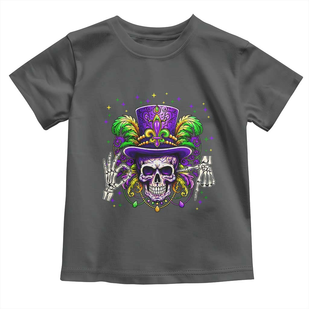 Mardi Gras Skull 67 Six Seven Meme New Orleans Witch Doctor Voodoo Toddler T Shirt TS11 Dark Heather Print Your Wear