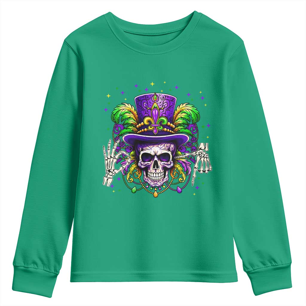 Mardi Gras Skull 67 Six Seven Meme New Orleans Witch Doctor Voodoo Youth Sweatshirt TS11 Irish Green Print Your Wear