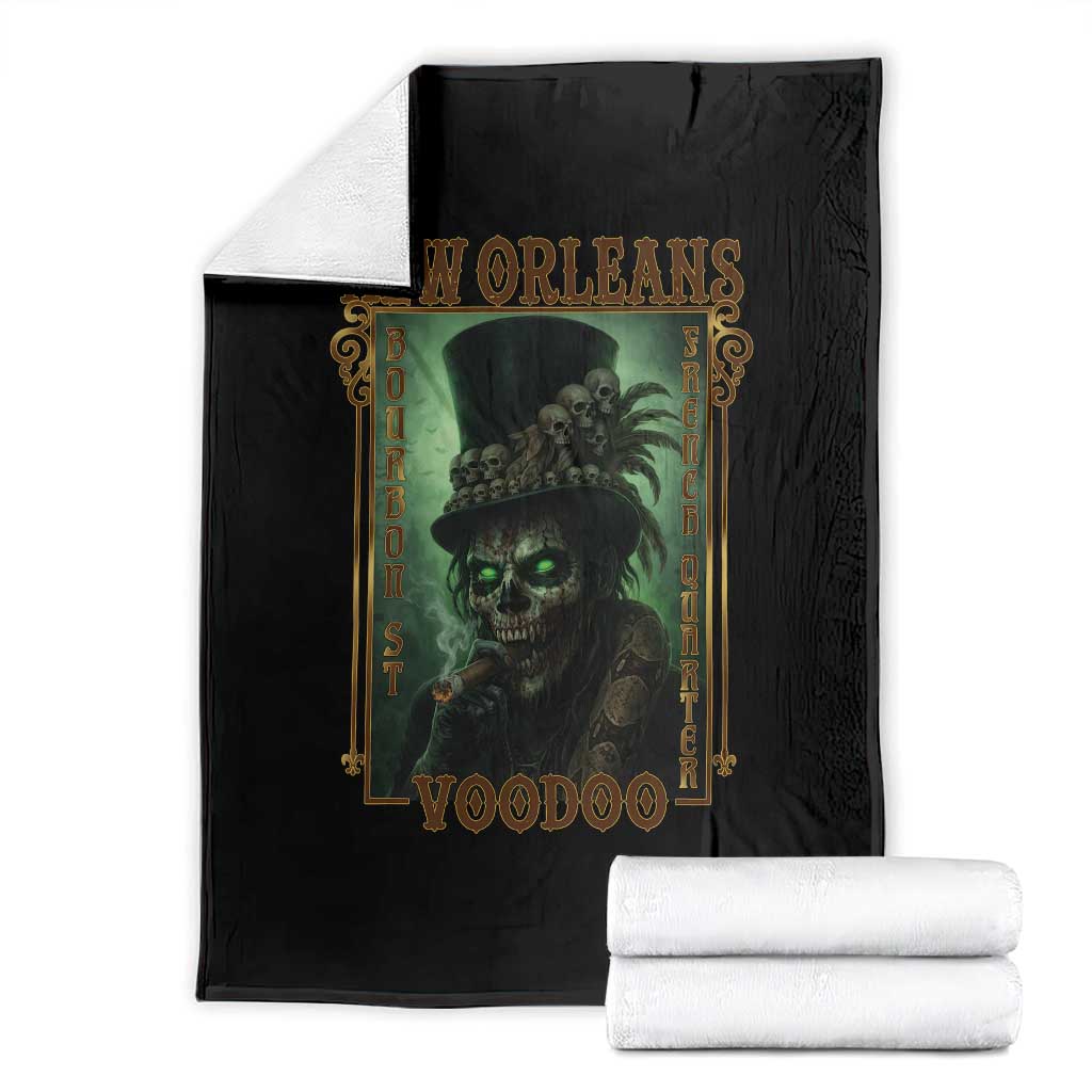 New Orleans Voodoo Throw Blanket Bourbon Street French Quarter Creepy Occult Lover TS11 Black Print Your Wear