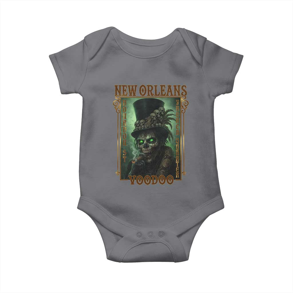New Orleans Voodoo Baby Onesie Bourbon Street French Quarter Creepy Occult Lover TS11 Charcoal Print Your Wear