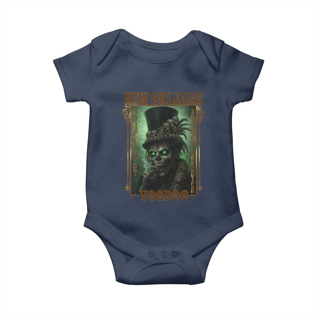 New Orleans Voodoo Baby Onesie Bourbon Street French Quarter Creepy Occult Lover TS11 Navy Print Your Wear