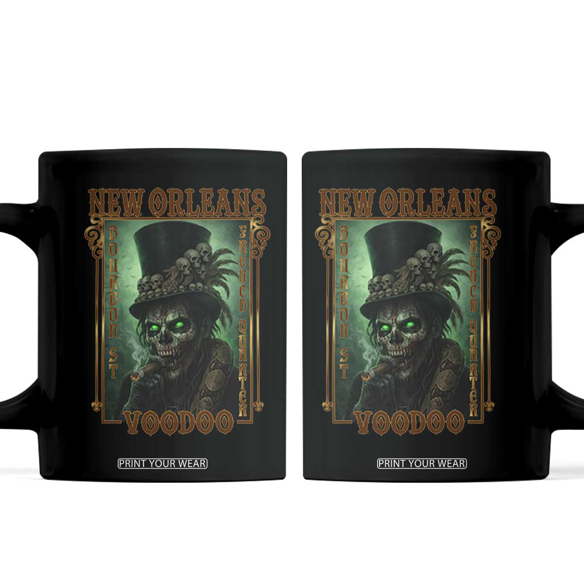 New Orleans Voodoo Coffee Mug Bourbon Street French Quarter Creepy Occult Lover TS11 Black Print Your Wear