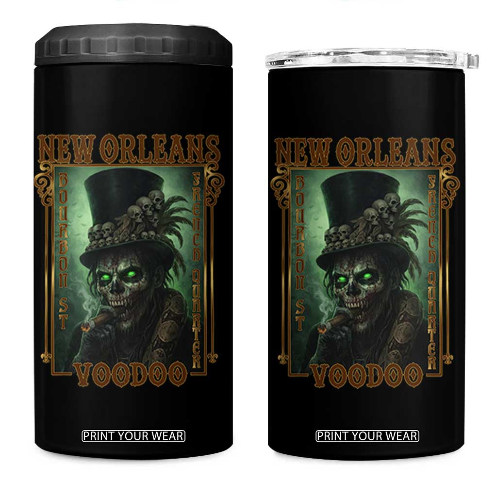 New Orleans Voodoo 4 in 1 Can Cooler Tumbler Bourbon Street French Quarter Creepy Occult Lover TS11 One Size: 16 oz Black Print Your Wear