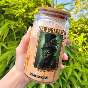 New Orleans Voodoo Glass Can Bourbon Street French Quarter Creepy Occult Lover TS11 Black Print Your Wear