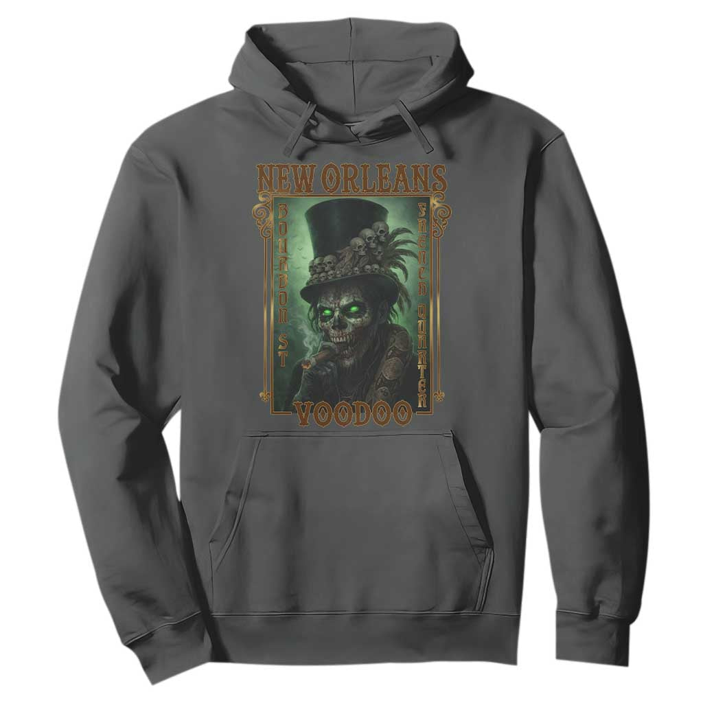 New Orleans Voodoo Hoodie Bourbon Street French Quarter Creepy Occult Lover TS11 Dark Heather Print Your Wear