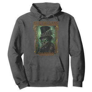 New Orleans Voodoo Hoodie Bourbon Street French Quarter Creepy Occult Lover TS11 Dark Heather Print Your Wear