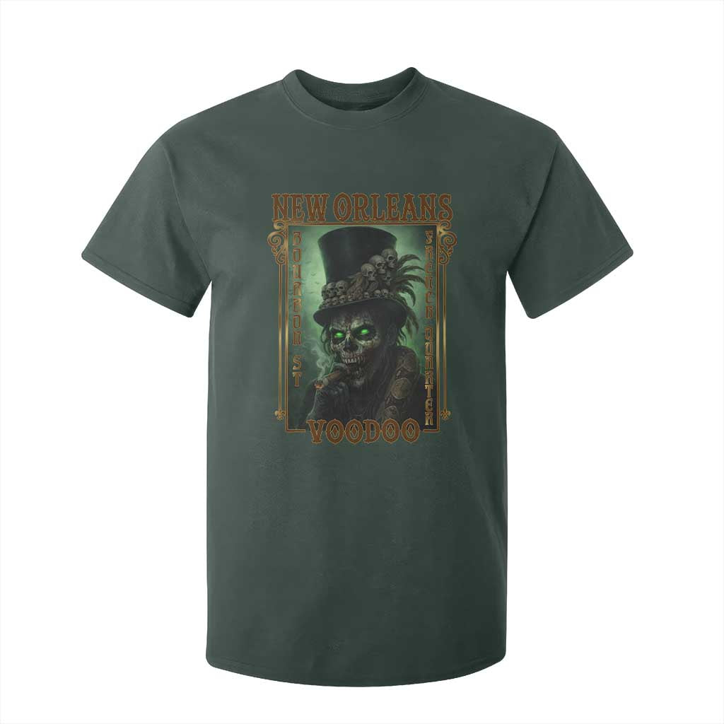 New Orleans Voodoo T Shirt For Kid Bourbon Street French Quarter Creepy Occult Lover TS11 Dark Forest Green Print Your Wear