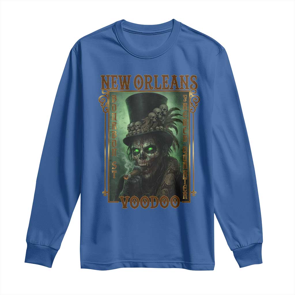 New Orleans Voodoo Long Sleeve Shirt Bourbon Street French Quarter Creepy Occult Lover TS11 Royal Blue Print Your Wear