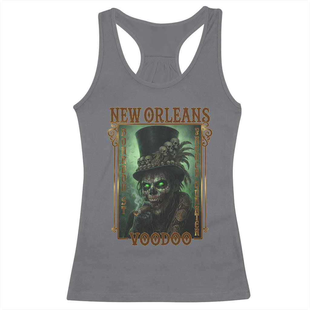 New Orleans Voodoo Racerback Tank Top Bourbon Street French Quarter Creepy Occult Lover TS11 Charcoal Print Your Wear