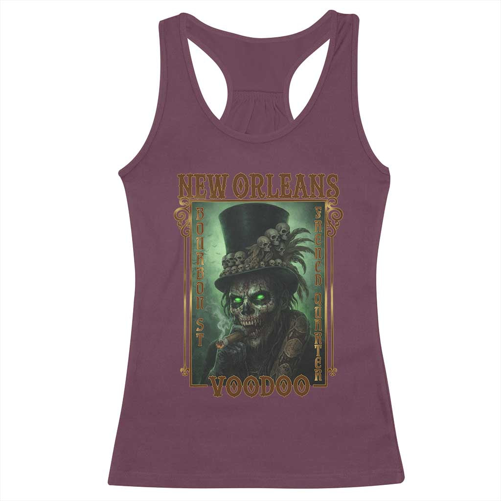 New Orleans Voodoo Racerback Tank Top Bourbon Street French Quarter Creepy Occult Lover TS11 Maroon Print Your Wear