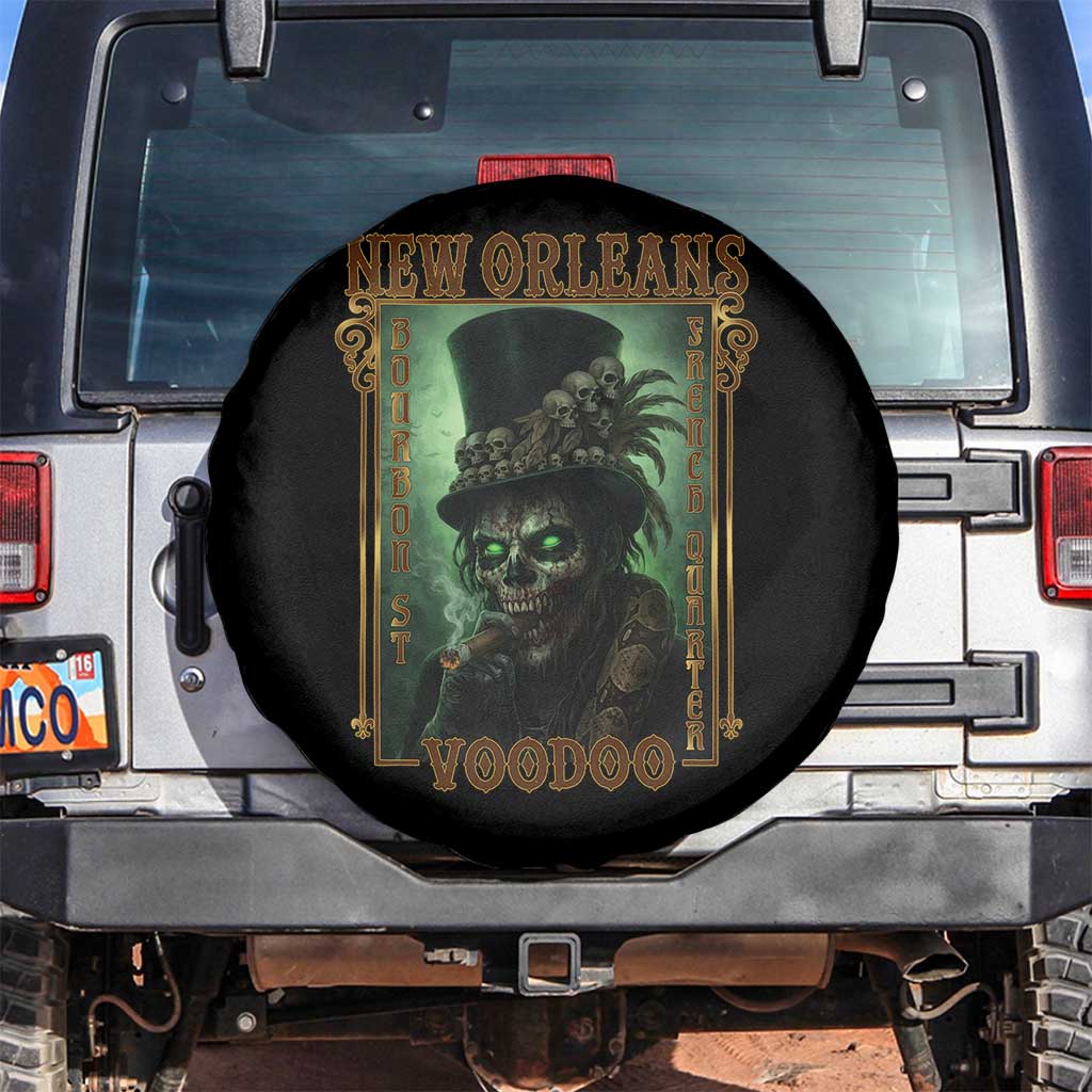 New Orleans Voodoo Spare Tire Cover Bourbon Street French Quarter Creepy Occult Lover TS11 No hole Black Print Your Wear