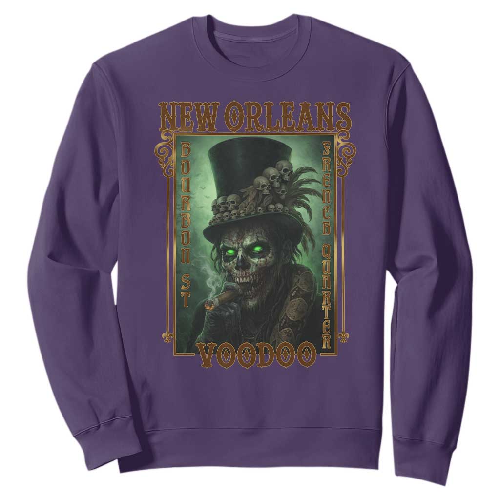 New Orleans Voodoo Sweatshirt Bourbon Street French Quarter Creepy Occult Lover TS11 Purple Print Your Wear