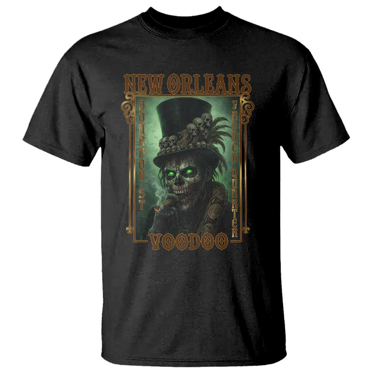 New Orleans Voodoo T Shirt Bourbon Street French Quarter Creepy Occult Lover TS11 Black Print Your Wear