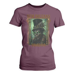New Orleans Voodoo T Shirt For Women Bourbon Street French Quarter Creepy Occult Lover TS11 Maroon Print Your Wear