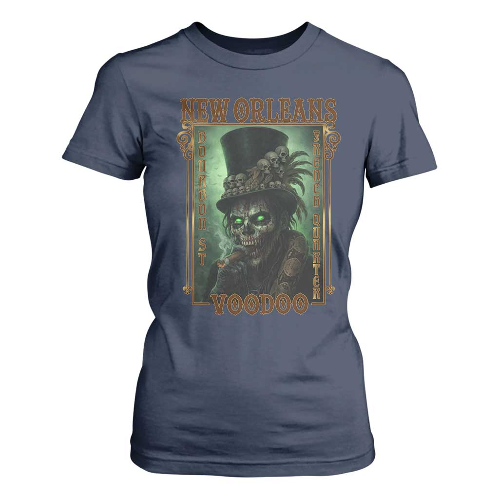 New Orleans Voodoo T Shirt For Women Bourbon Street French Quarter Creepy Occult Lover TS11 Navy Print Your Wear