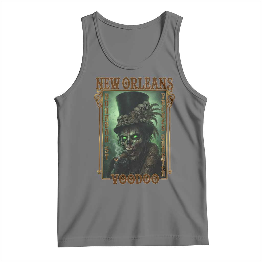 New Orleans Voodoo Tank Top Bourbon Street French Quarter Creepy Occult Lover TS11 Black Heather Print Your Wear