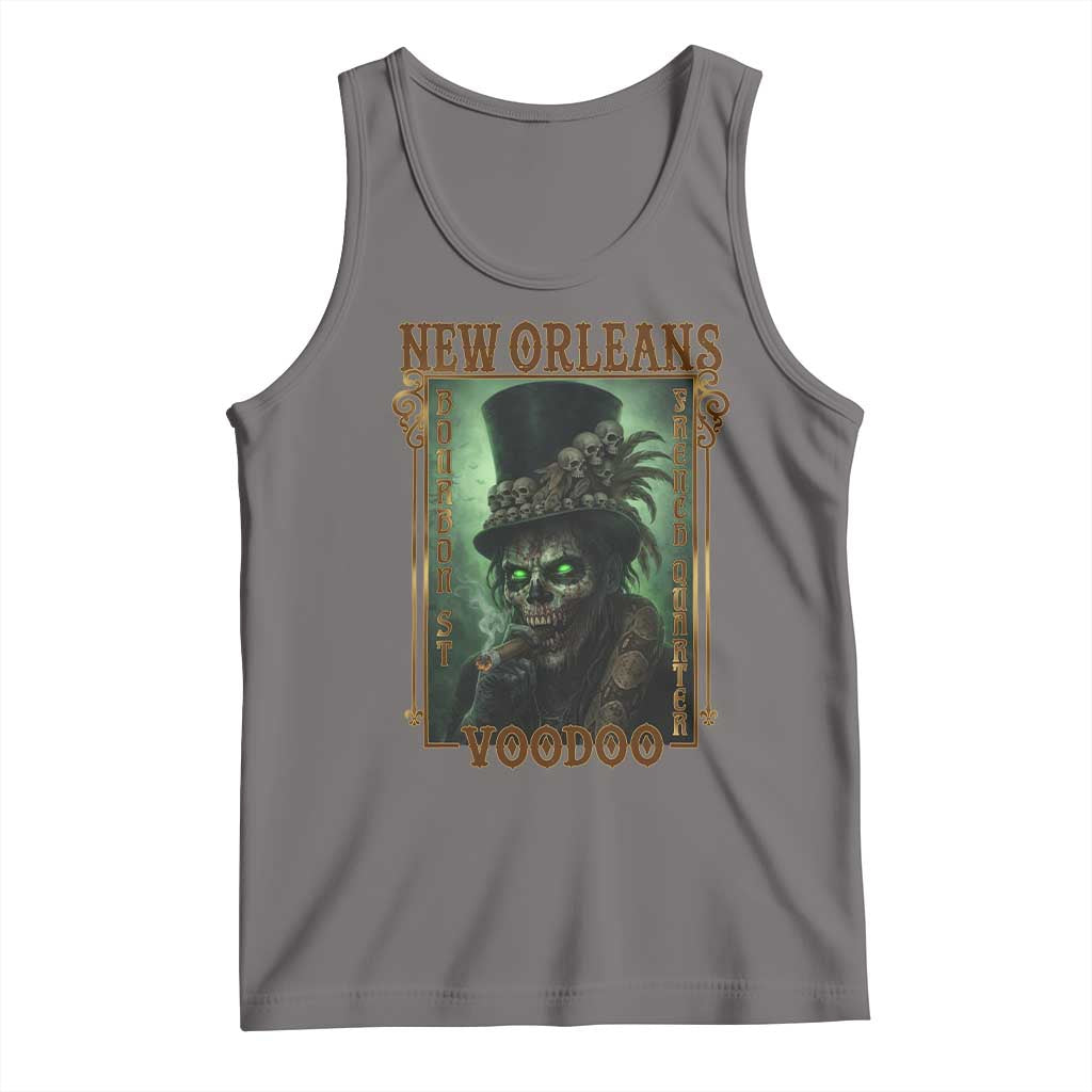 New Orleans Voodoo Tank Top Bourbon Street French Quarter Creepy Occult Lover TS11 Deep Heather Print Your Wear